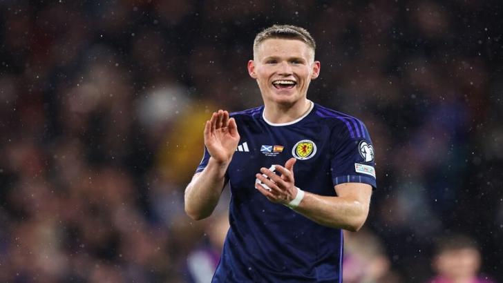 Scott McTominay playing for Scotland